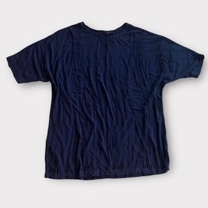 New. Yak N Yet Navy Blue Women's Oversized Tunic Blouse